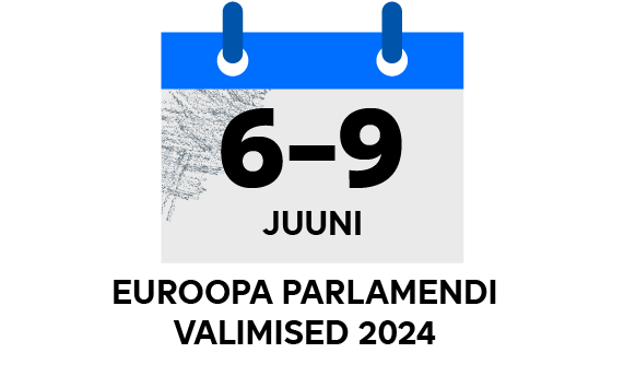 Kalender tekstiga „6.–9. juuni, Euroopa Parlamendi valimised“.